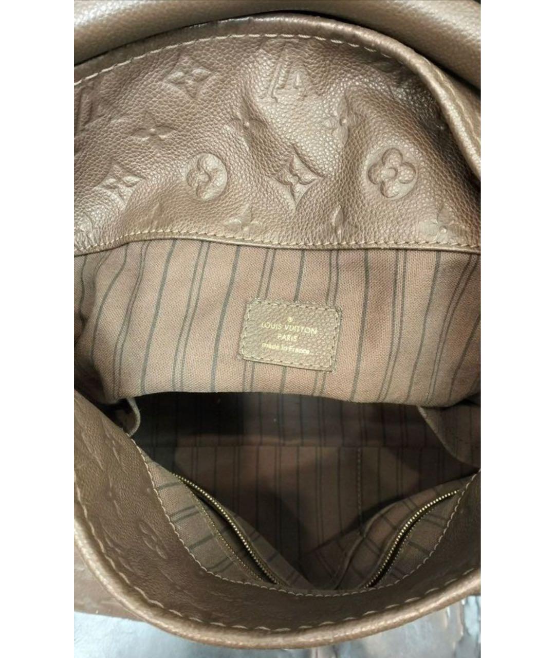 LOUIS VUITTON Коричневая кожаная сумка тоут, фото 7