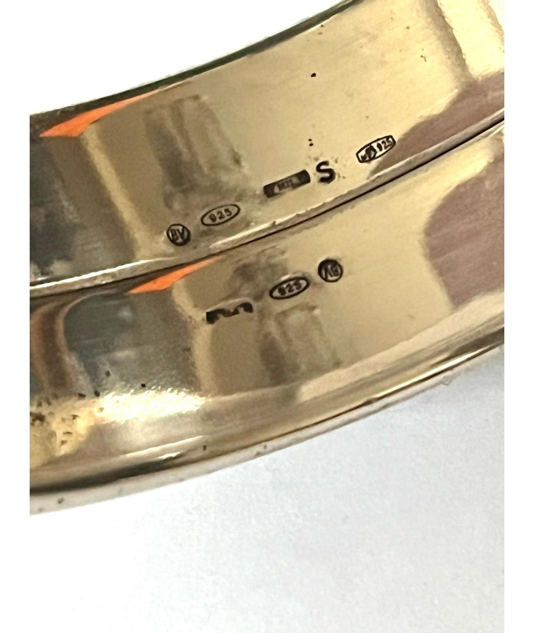 BOTTEGA VENETA Коричневый серебряный браслет, фото 4