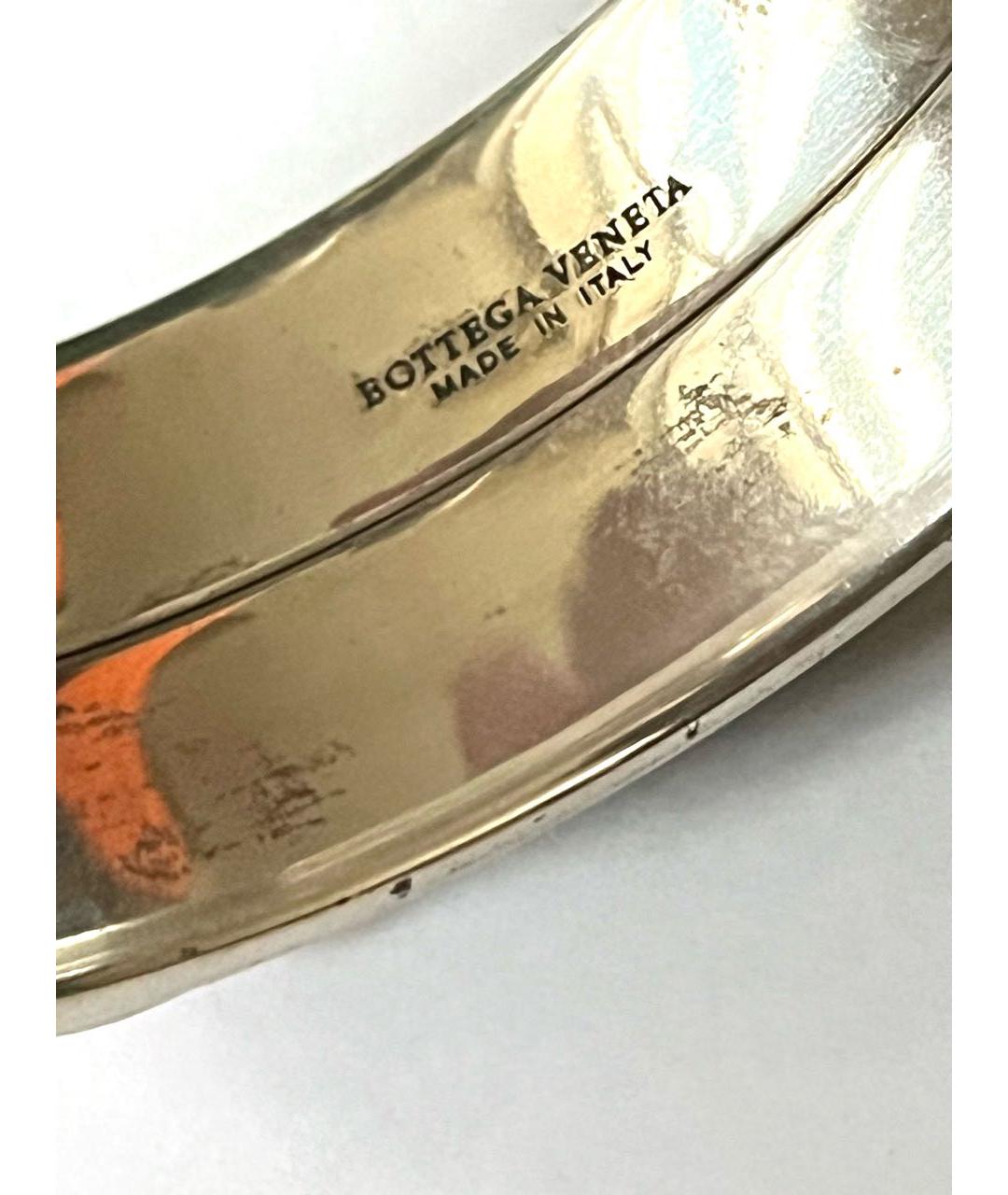 BOTTEGA VENETA Коричневый серебряный браслет, фото 5