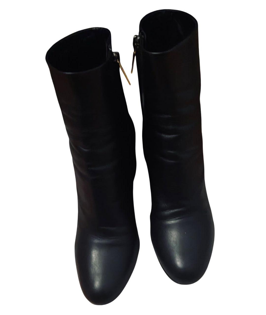 CHRISTIAN DIOR Черные кожаные ботильоны, фото 4