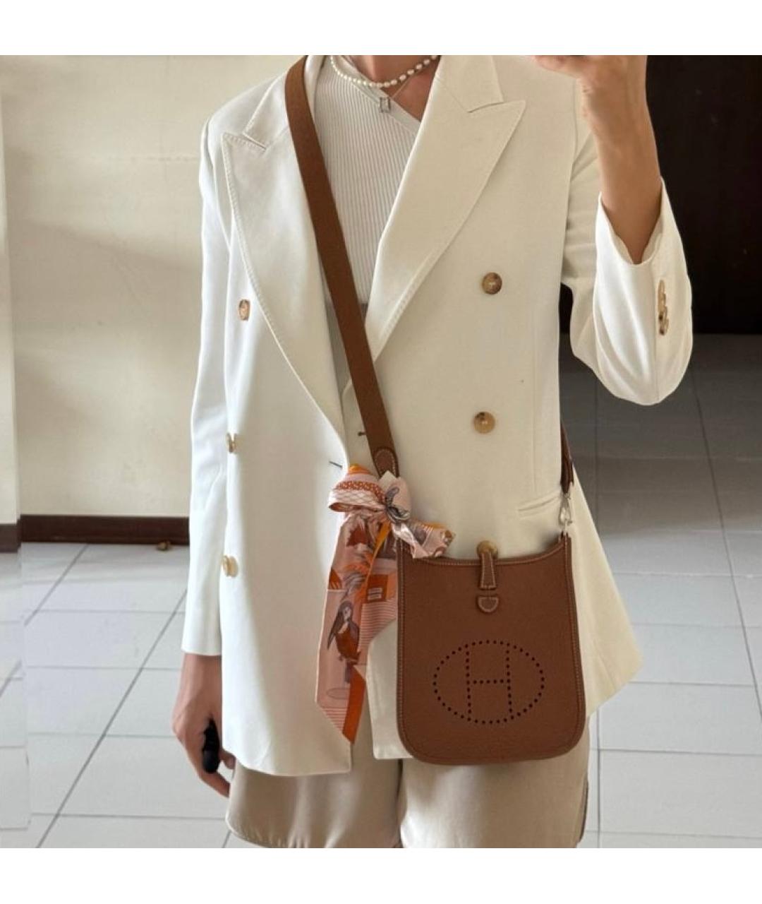 HERMES Коричневая кожаная сумка через плечо, фото 2