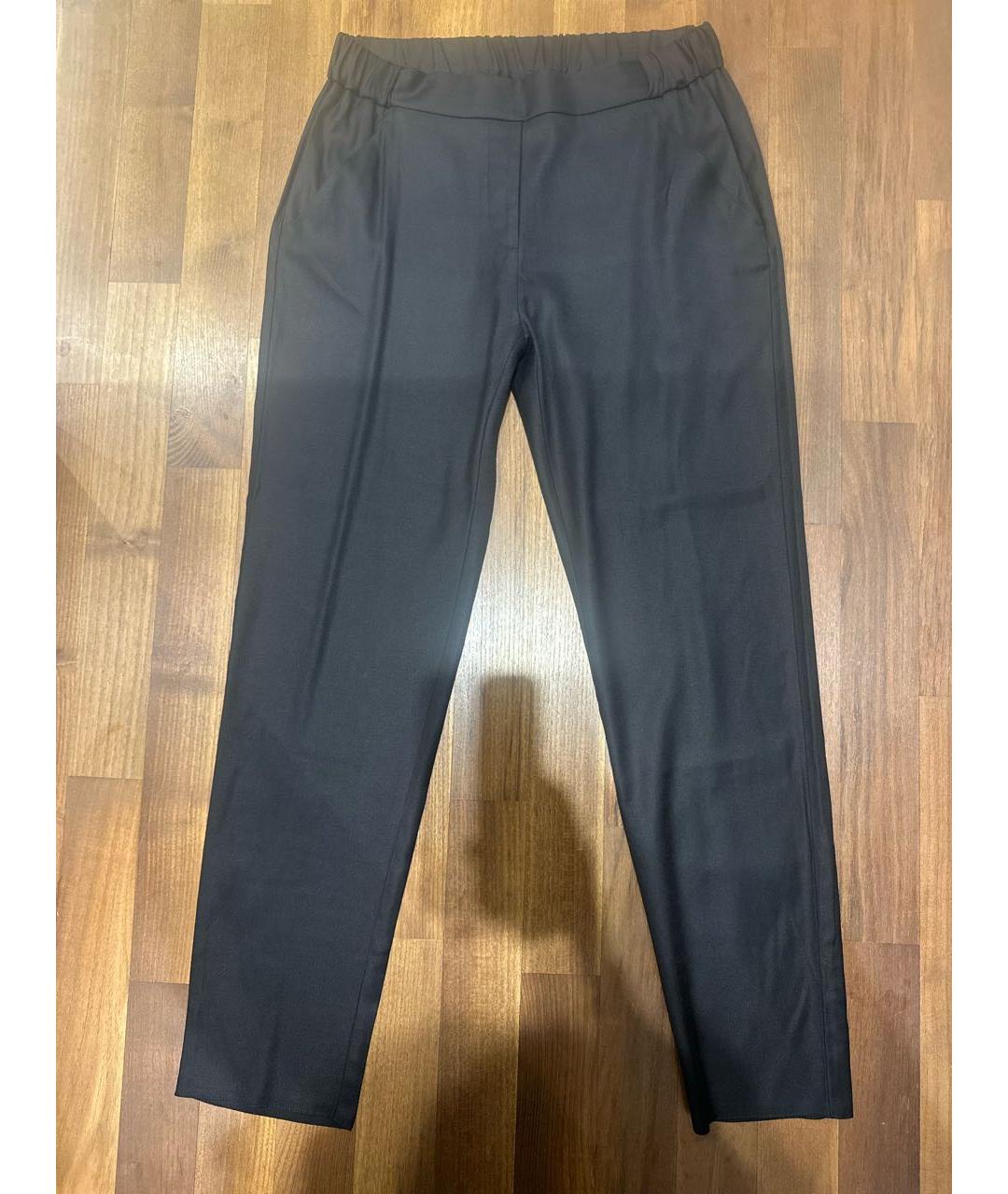 MM6 MAISON MARGIELA Черные шерстяные прямые брюки, фото 9