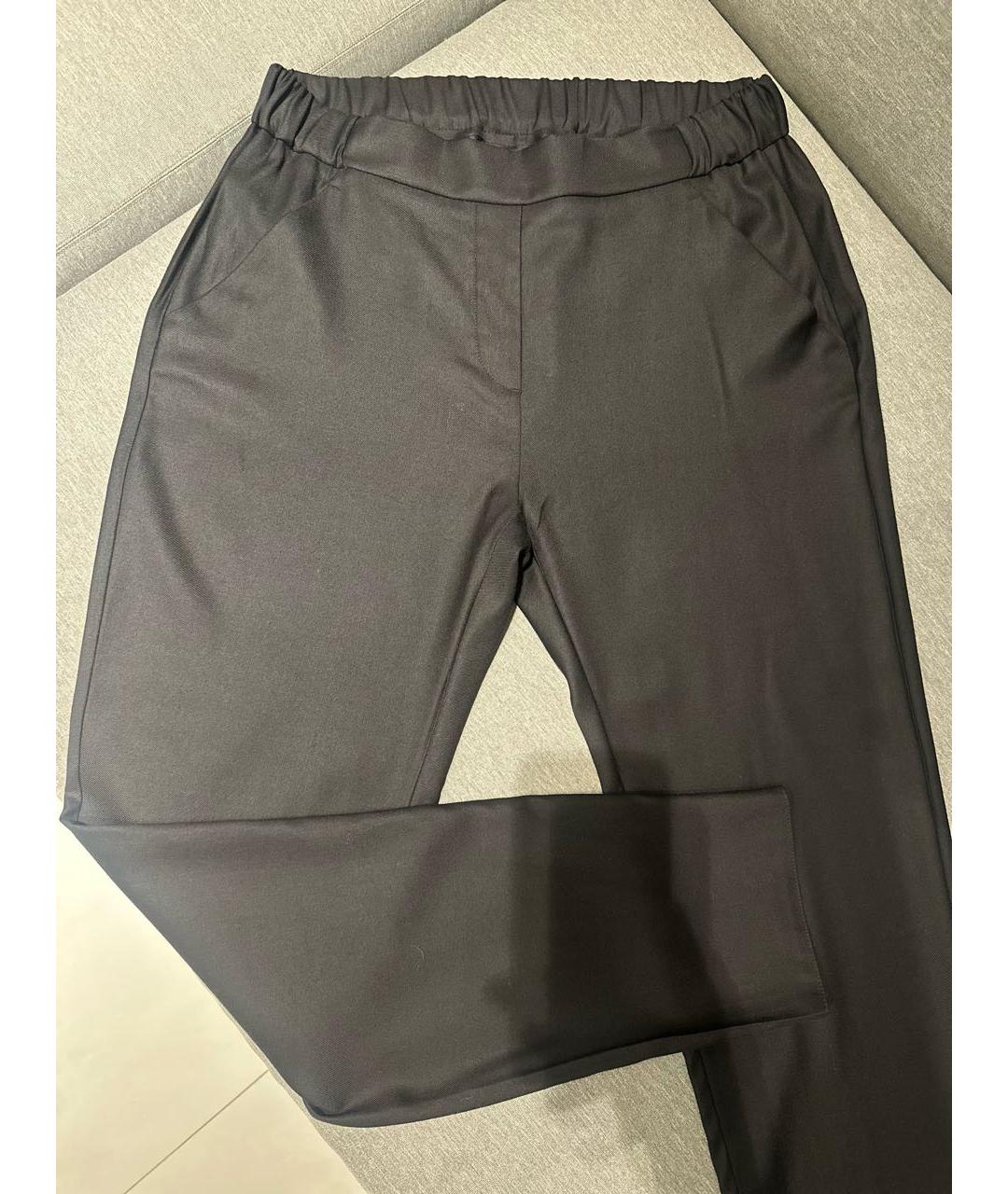 MM6 MAISON MARGIELA Черные шерстяные прямые брюки, фото 3