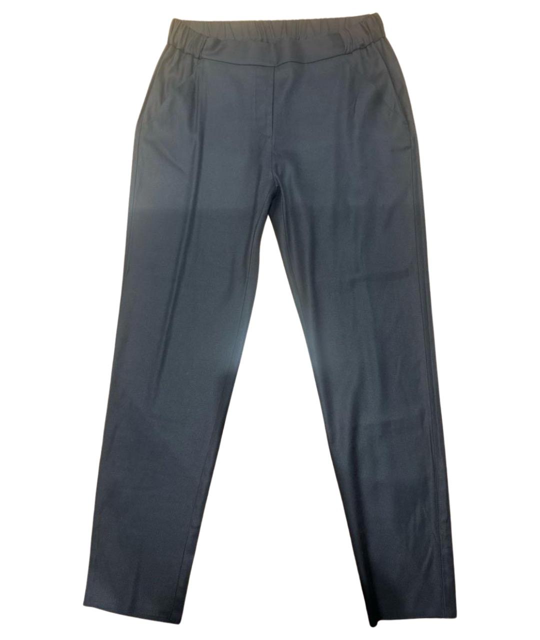 MM6 MAISON MARGIELA Черные шерстяные прямые брюки, фото 1