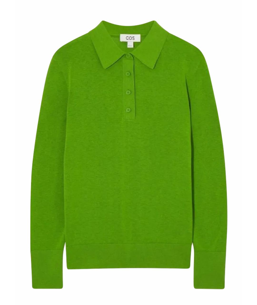 COS Зеленая шелковая футболка, фото 1