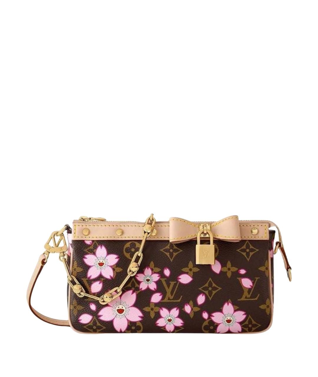 LOUIS VUITTON Коричневая кожаная сумка через плечо, фото 1