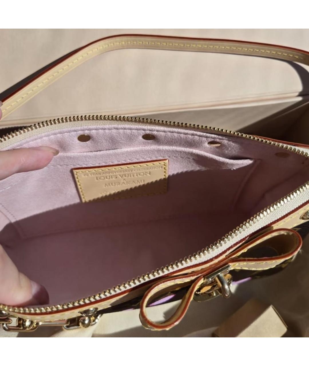 LOUIS VUITTON Коричневая кожаная сумка через плечо, фото 4