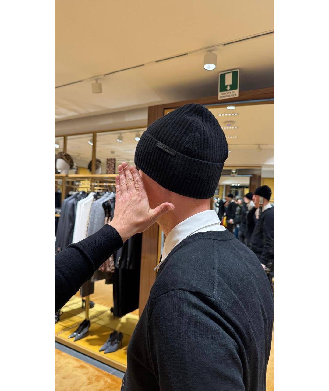 DOLCE&GABBANA Черная шерстяная шапка, фото 4