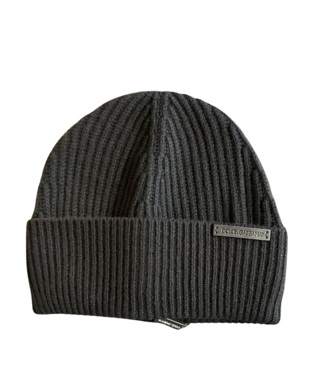 DOLCE&GABBANA Черная шерстяная шапка, фото 1