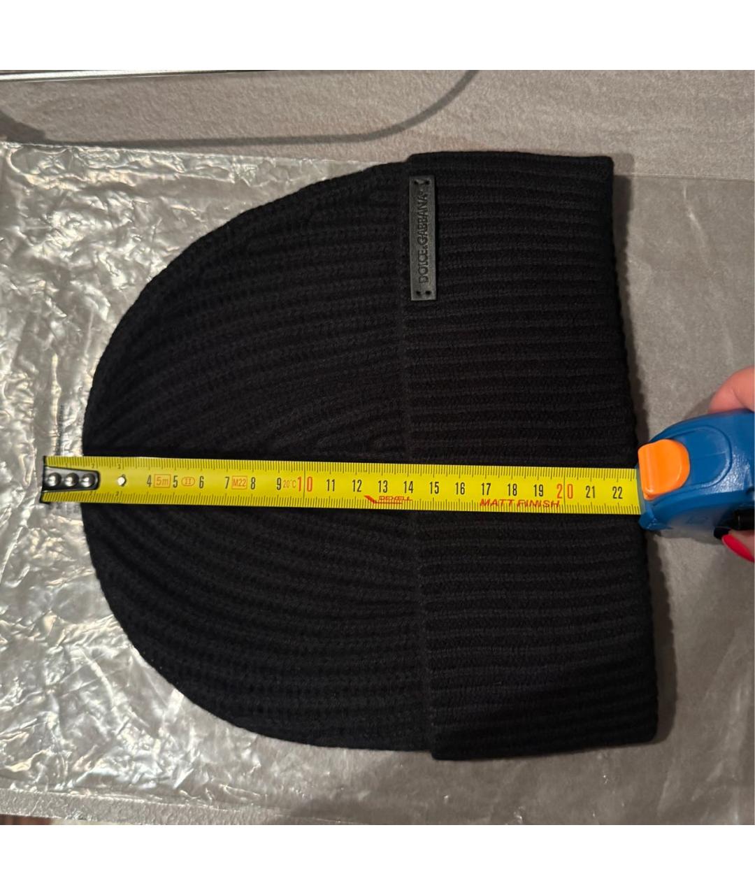 DOLCE&GABBANA Черная шерстяная шапка, фото 7