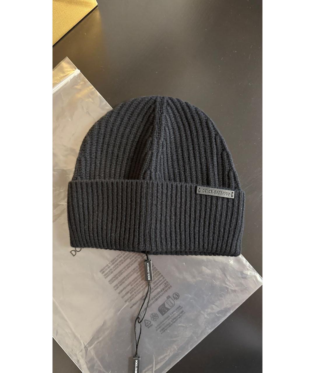 DOLCE&GABBANA Черная шерстяная шапка, фото 2