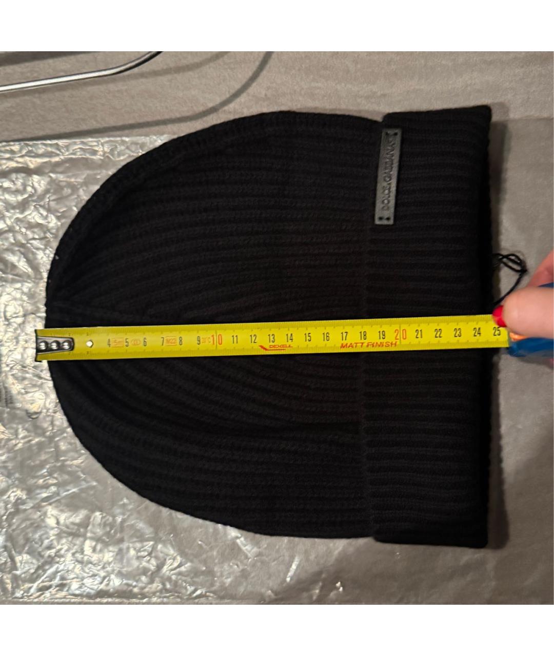 DOLCE&GABBANA Черная шерстяная шапка, фото 8