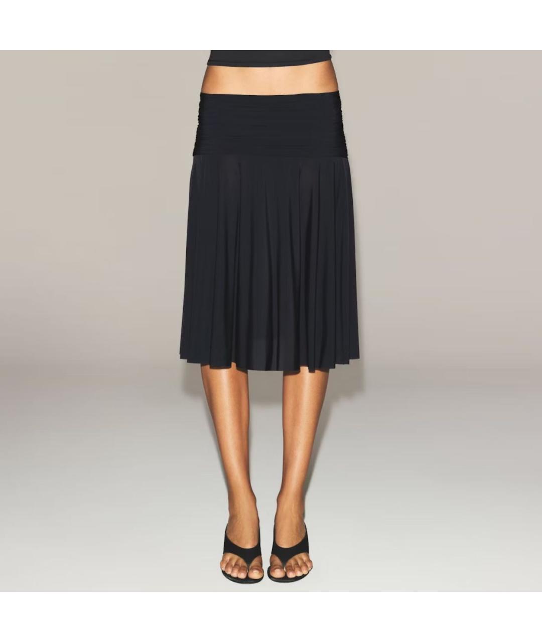 SKIMS Черная юбка миди, фото 5