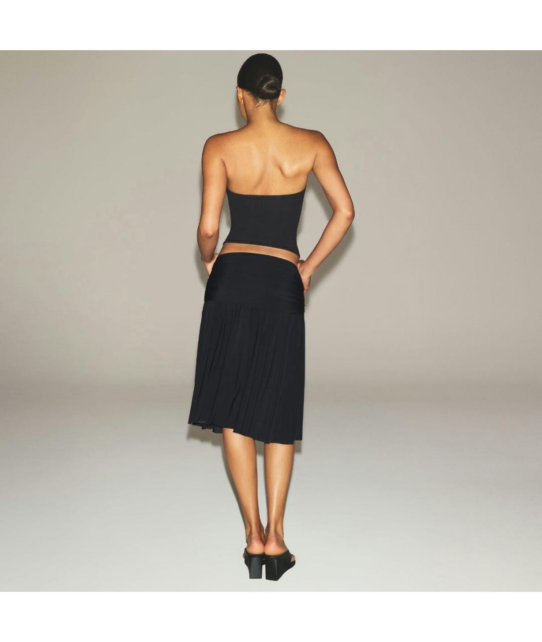 SKIMS Черная юбка миди, фото 2