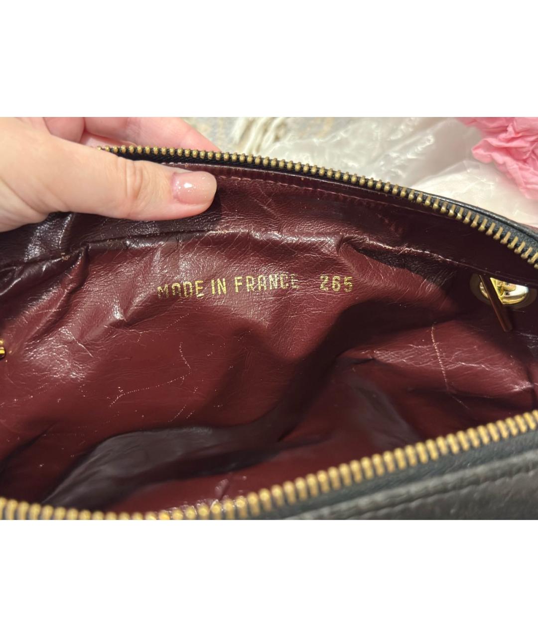 CHANEL Черная кожаная сумка через плечо, фото 5