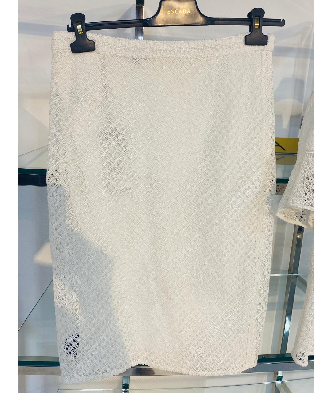 ESCADA Белый шелковый костюм с юбками, фото 5