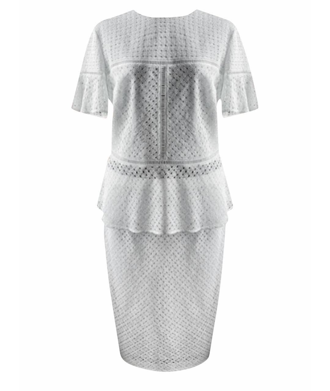 ESCADA Белый шелковый костюм с юбками, фото 1