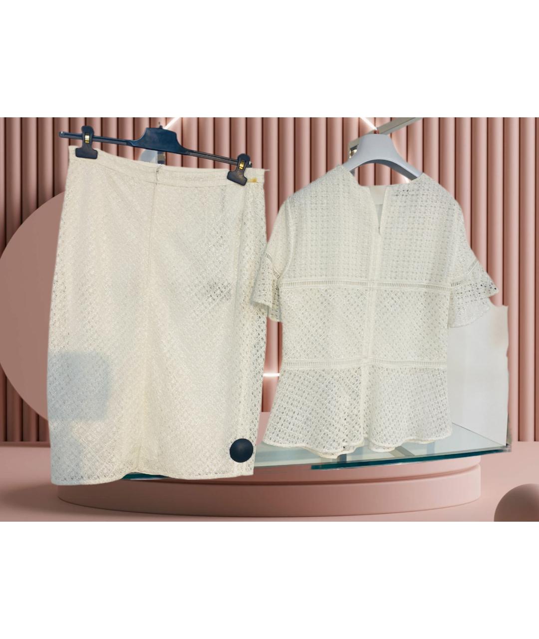 ESCADA Белый шелковый костюм с юбками, фото 2