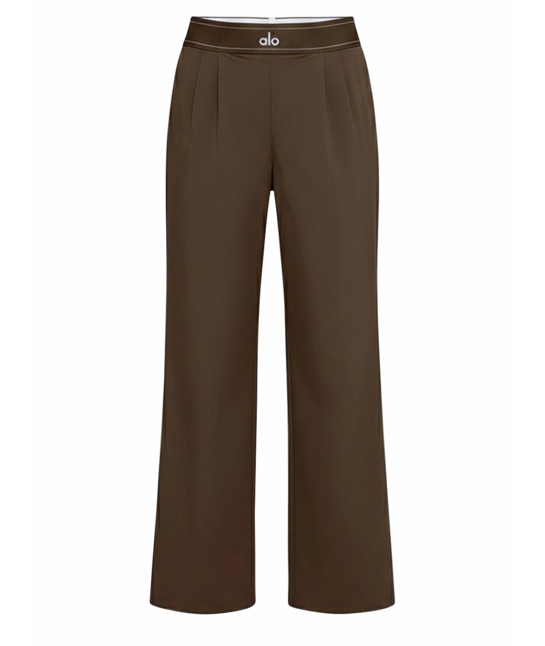 ALO YOGA Коричневые прямые брюки, фото 1