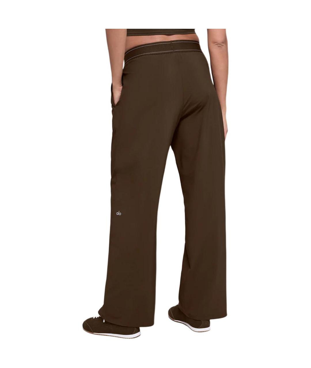 ALO YOGA Коричневые прямые брюки, фото 2