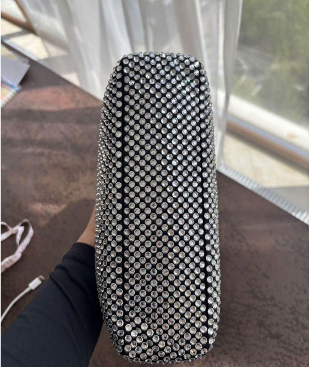 PRADA Черная тканевая сумка с короткими ручками, фото 3