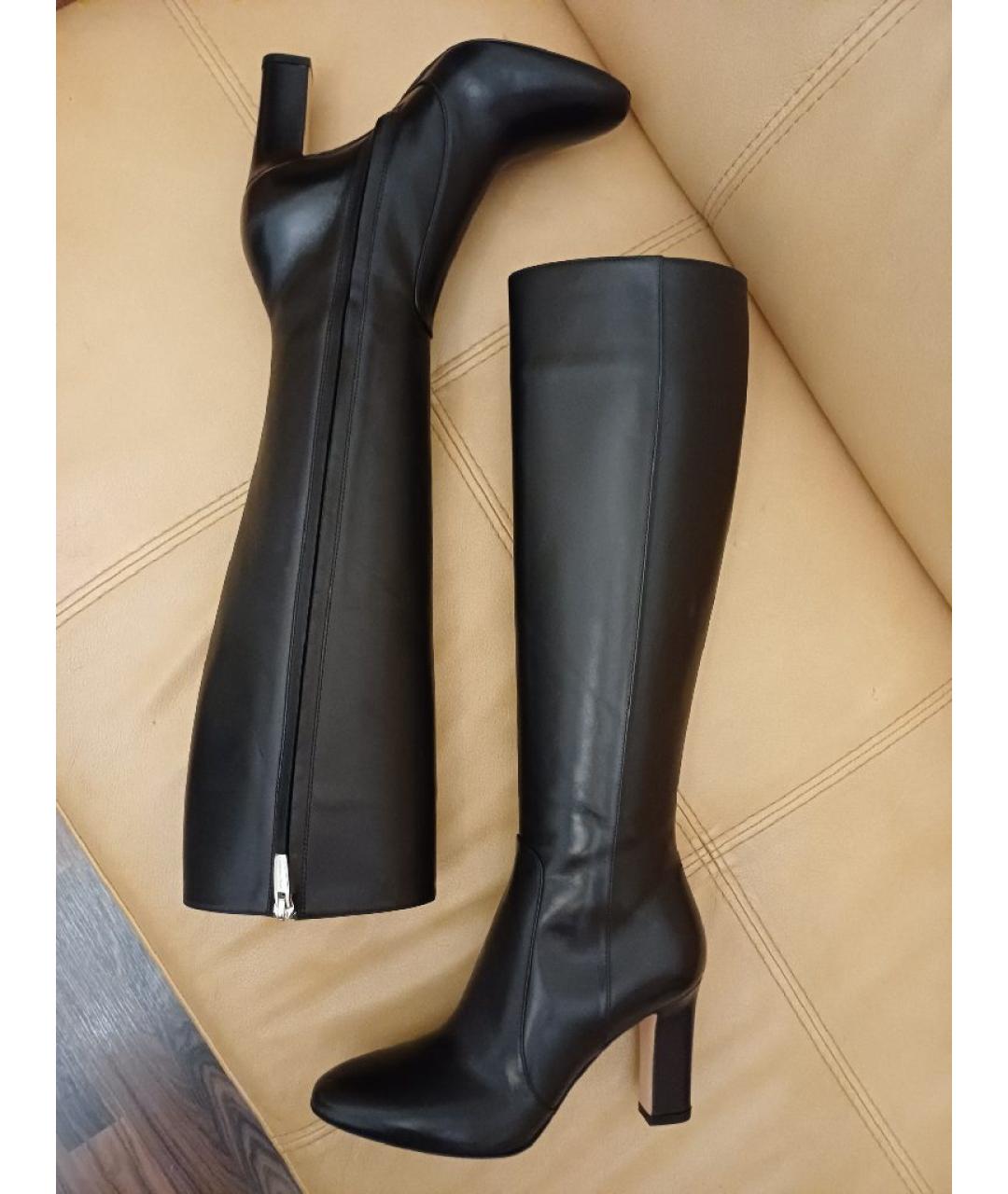 GIANVITO ROSSI Черные кожаные сапоги, фото 5