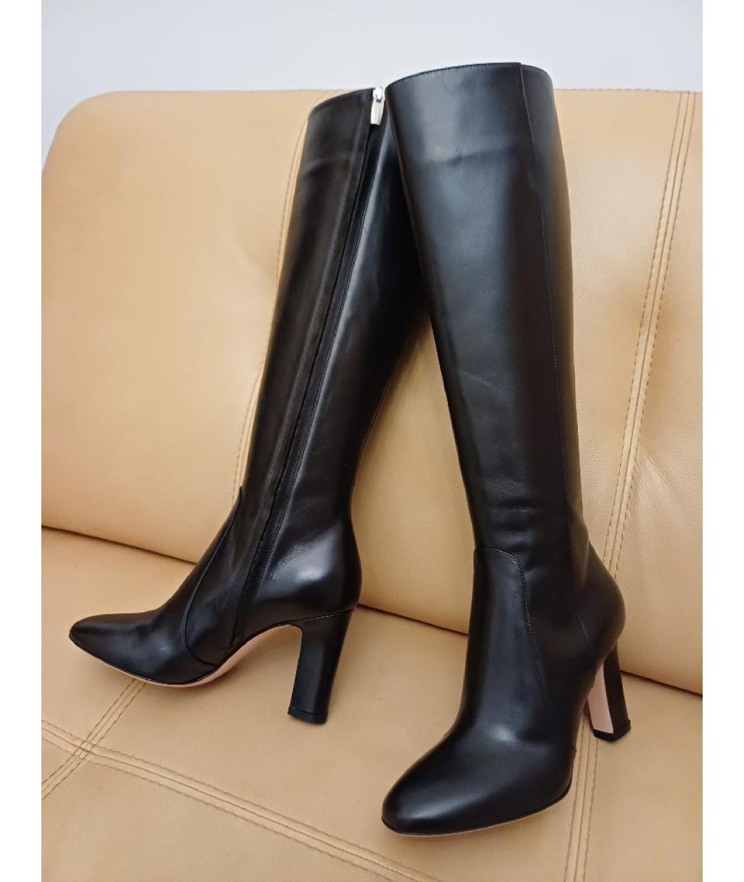 GIANVITO ROSSI Черные кожаные сапоги, фото 2