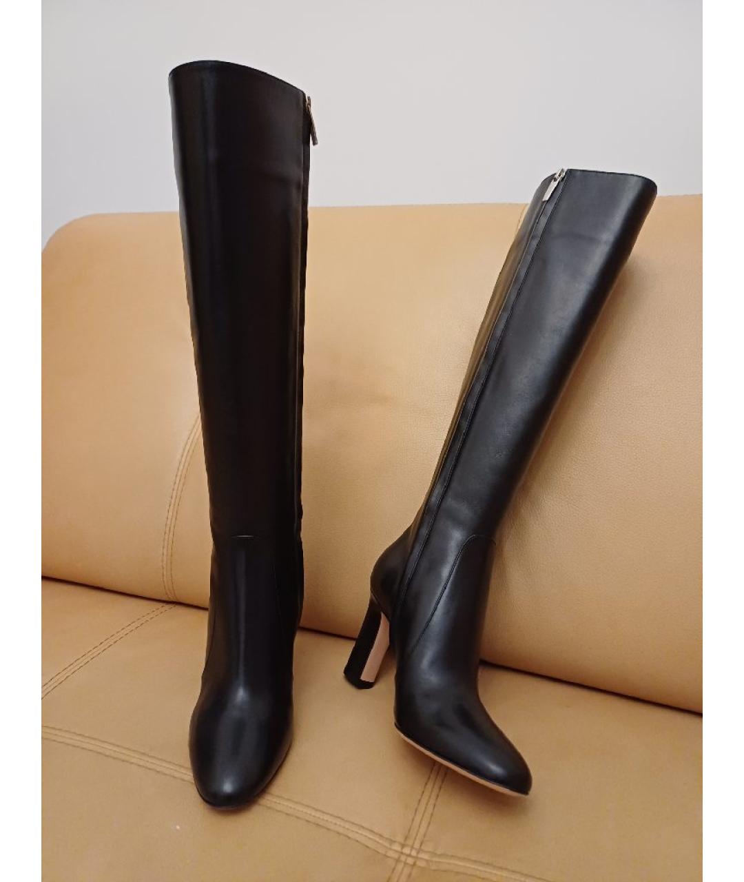 GIANVITO ROSSI Черные кожаные сапоги, фото 4