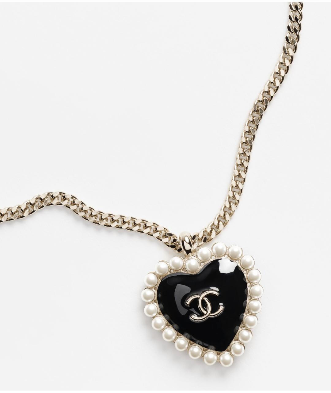 CHANEL Черное металлическое колье, фото 3