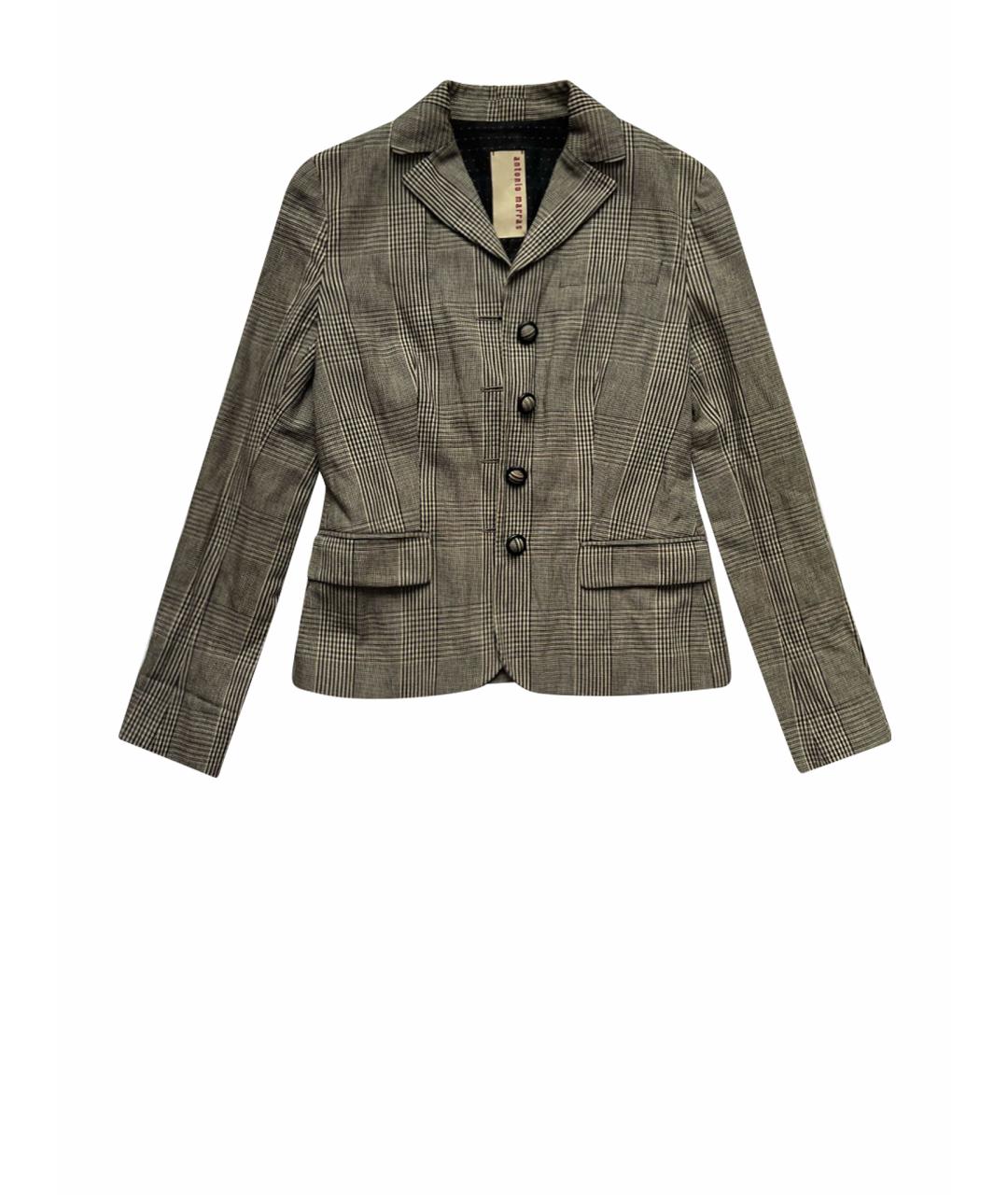 ANTONIO MARRAS Коричневый шерстяной жакет/пиджак, фото 1