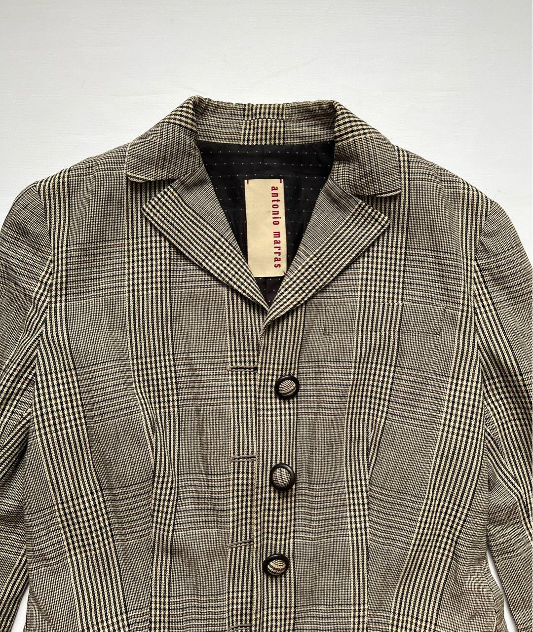 ANTONIO MARRAS Коричневый шерстяной жакет/пиджак, фото 3