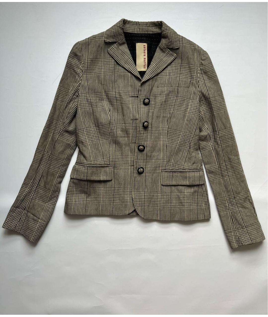 ANTONIO MARRAS Коричневый шерстяной жакет/пиджак, фото 9