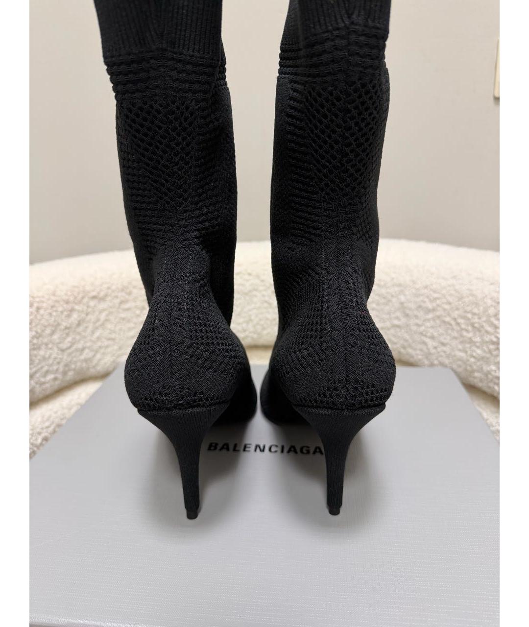 BALENCIAGA Черные текстильные полусапоги, фото 4