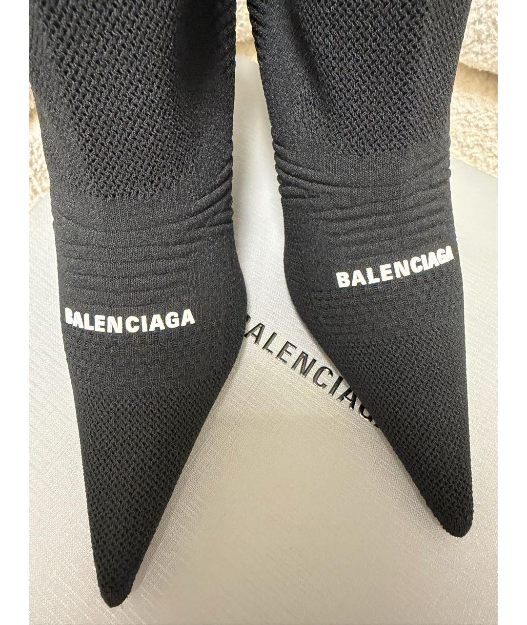 BALENCIAGA Черные текстильные полусапоги, фото 7