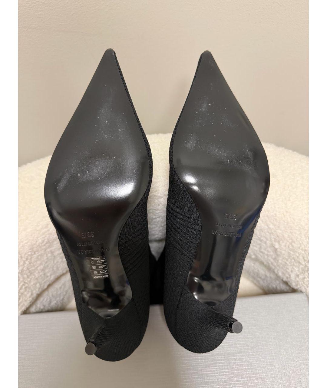 BALENCIAGA Черные текстильные полусапоги, фото 5