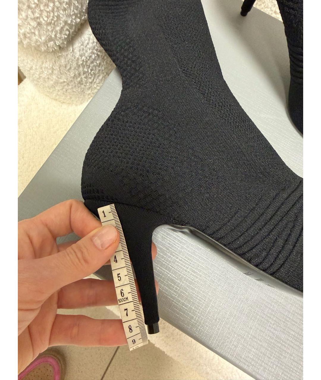 BALENCIAGA Черные текстильные полусапоги, фото 8