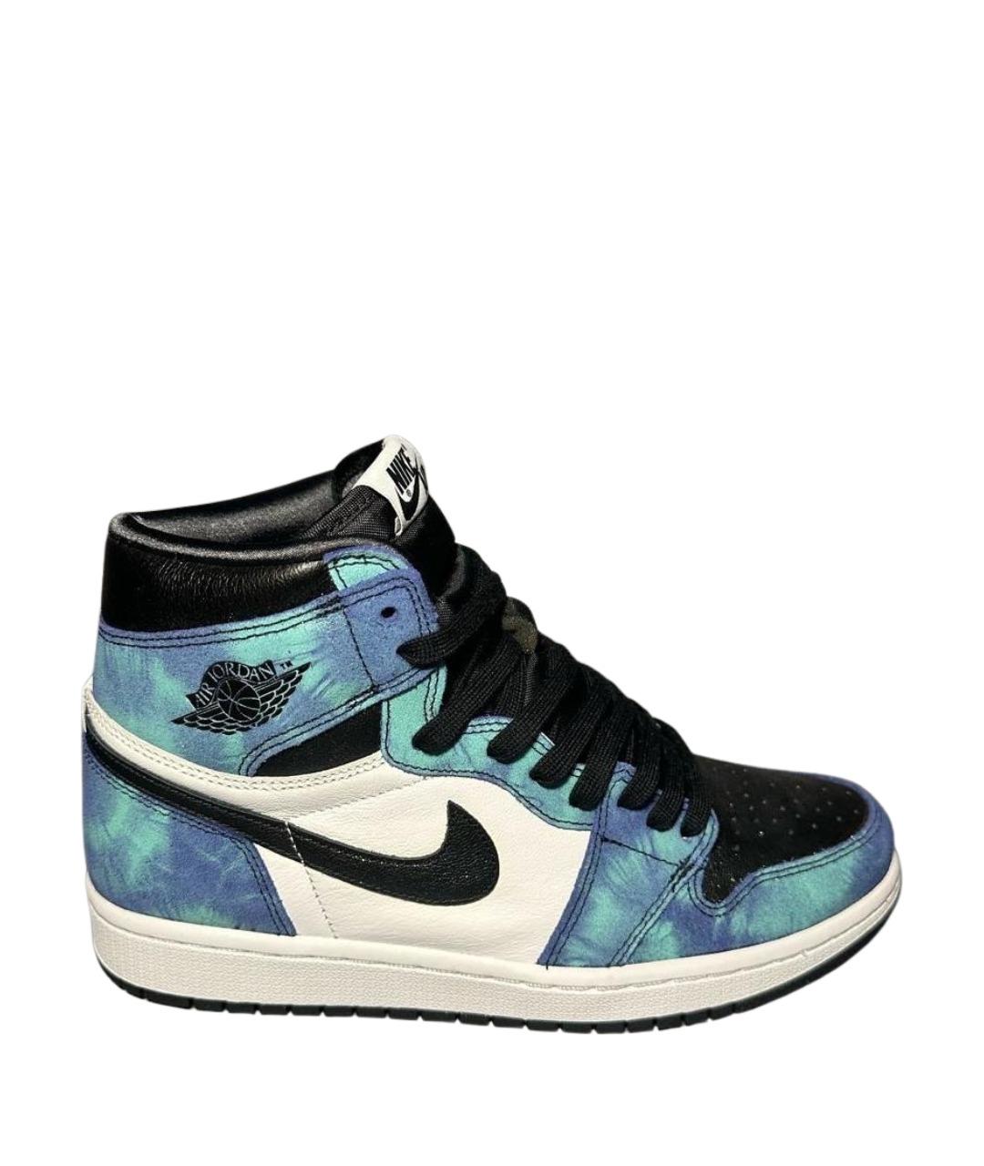 JORDAN Мульти кожаные высокие кроссовки / кеды, фото 1