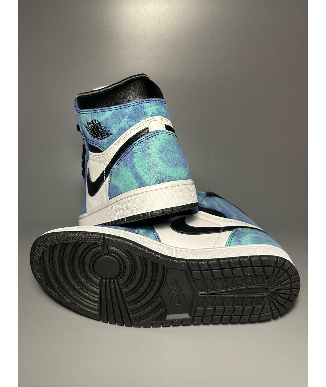 JORDAN Мульти кожаные высокие кроссовки / кеды, фото 7