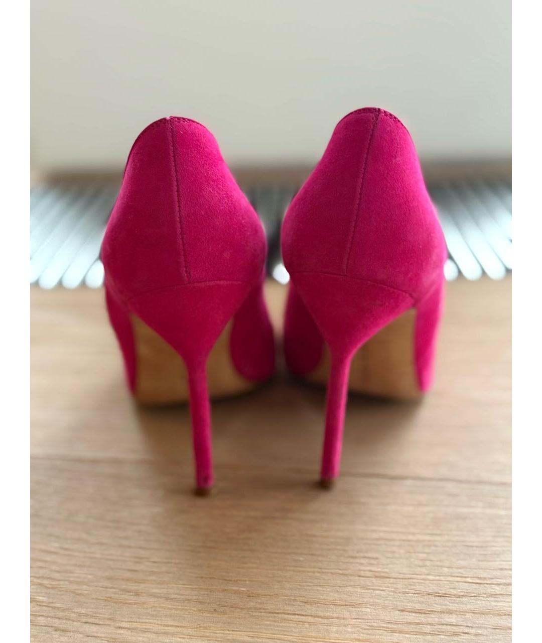 MANOLO BLAHNIK Фуксия замшевые туфли, фото 5