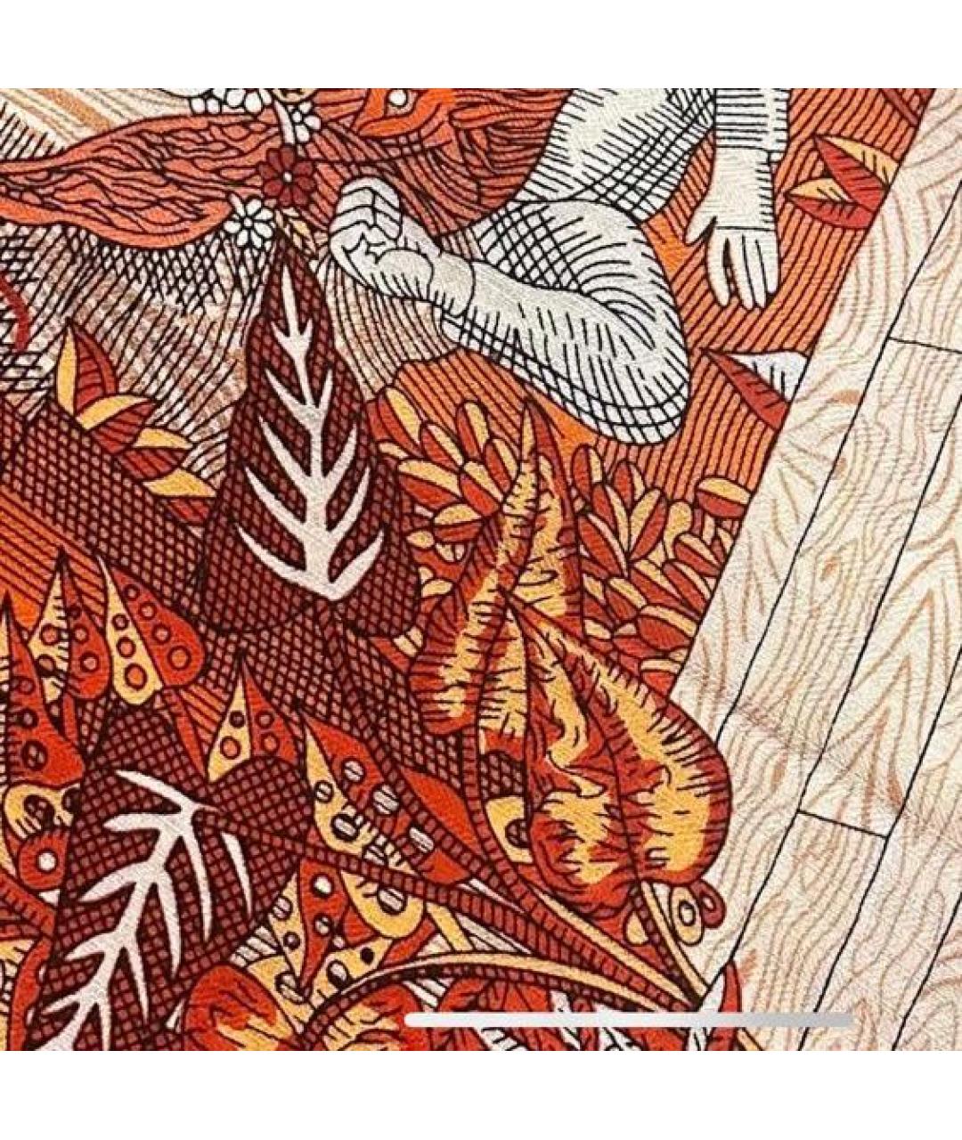 HERMES Оранжевый кашемировый шарф, фото 3