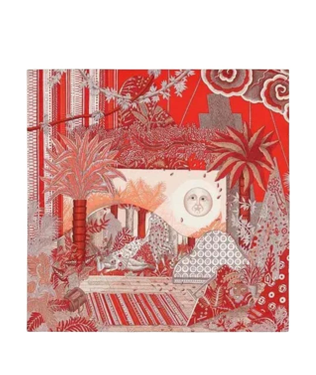 HERMES Оранжевый кашемировый шарф, фото 1