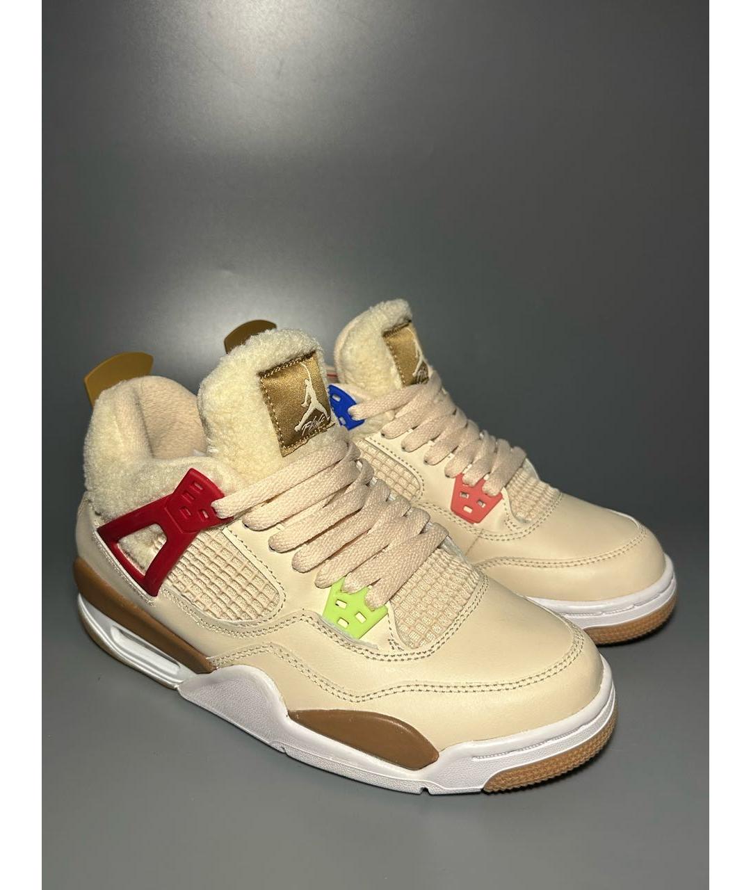 JORDAN Бежевые кожаные кроссовки, фото 5