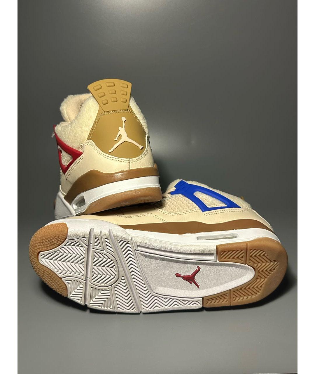JORDAN Бежевые кожаные кроссовки, фото 7