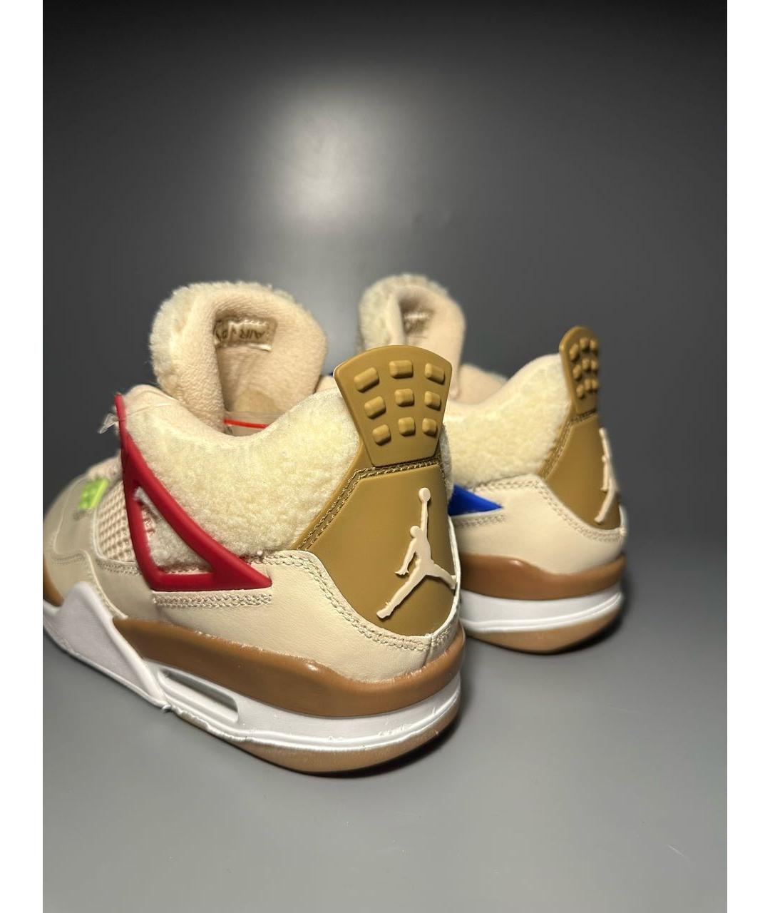 JORDAN Бежевые кожаные кроссовки, фото 8