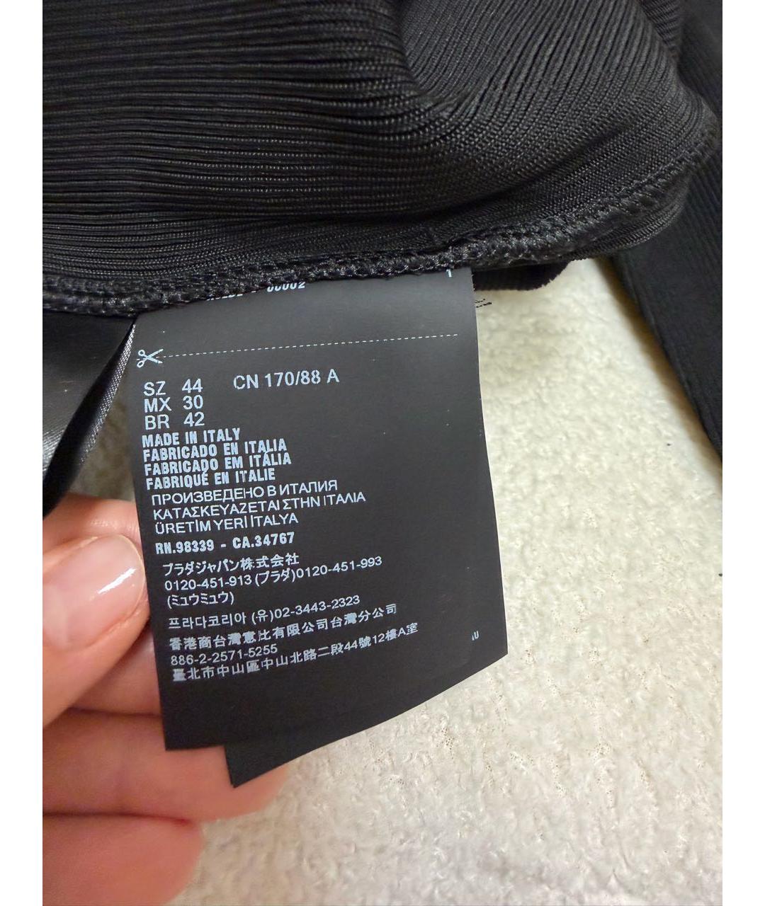 PRADA Черное вискозное повседневное платье, фото 8