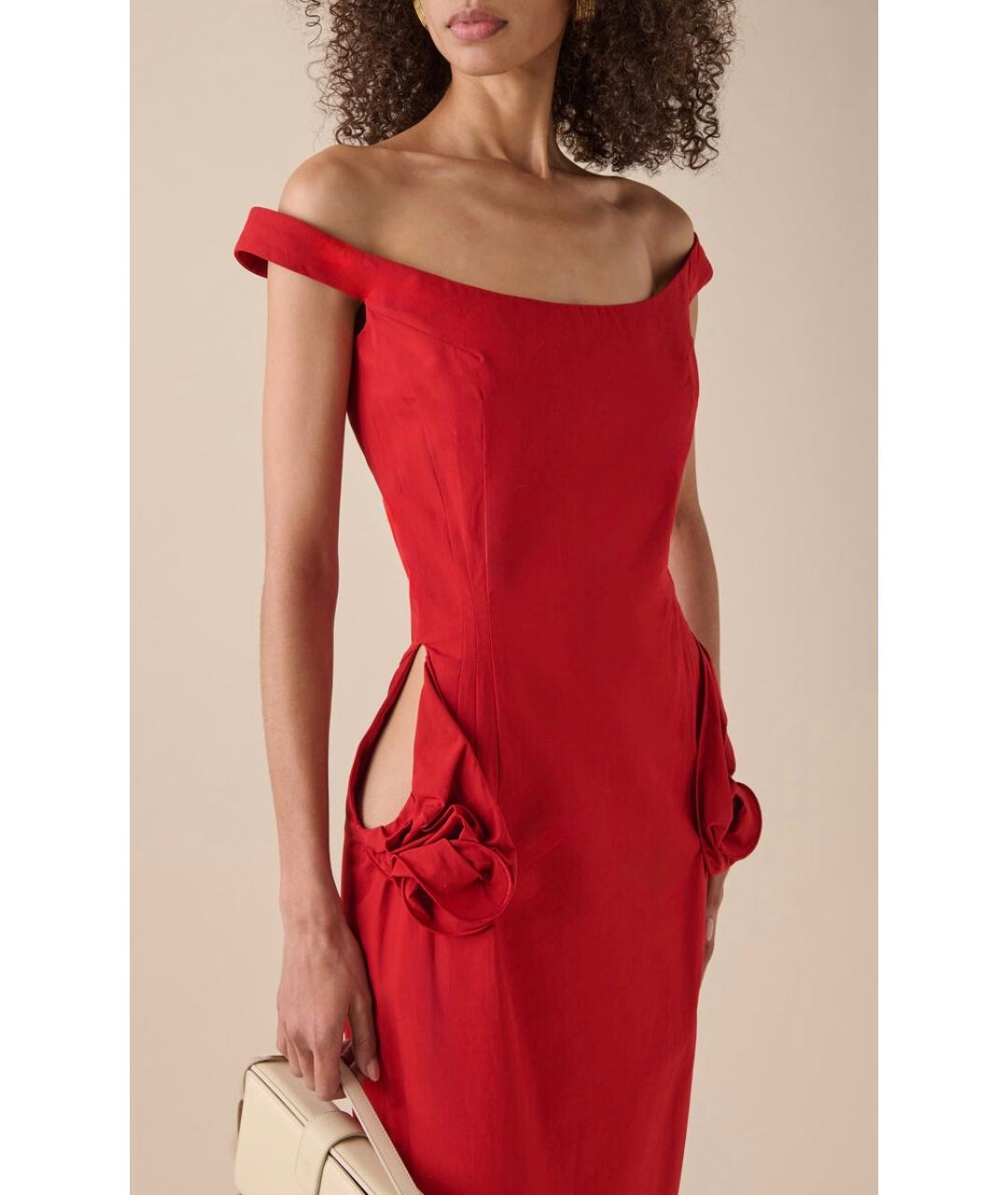 MAGDA BUTRYM Красное коктейльное платье, фото 3