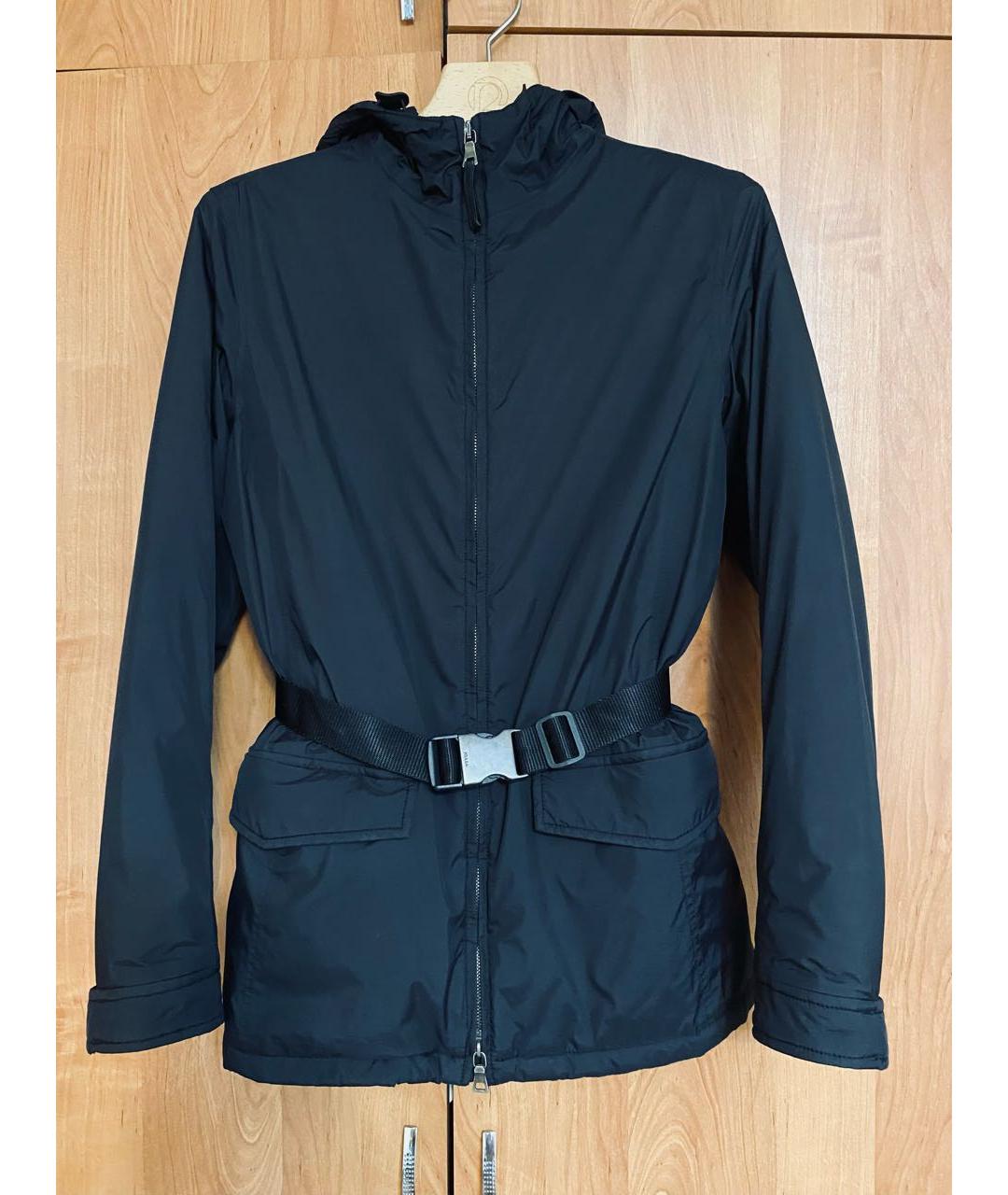 PRADA Черный полиэстеровый пуховик, фото 8