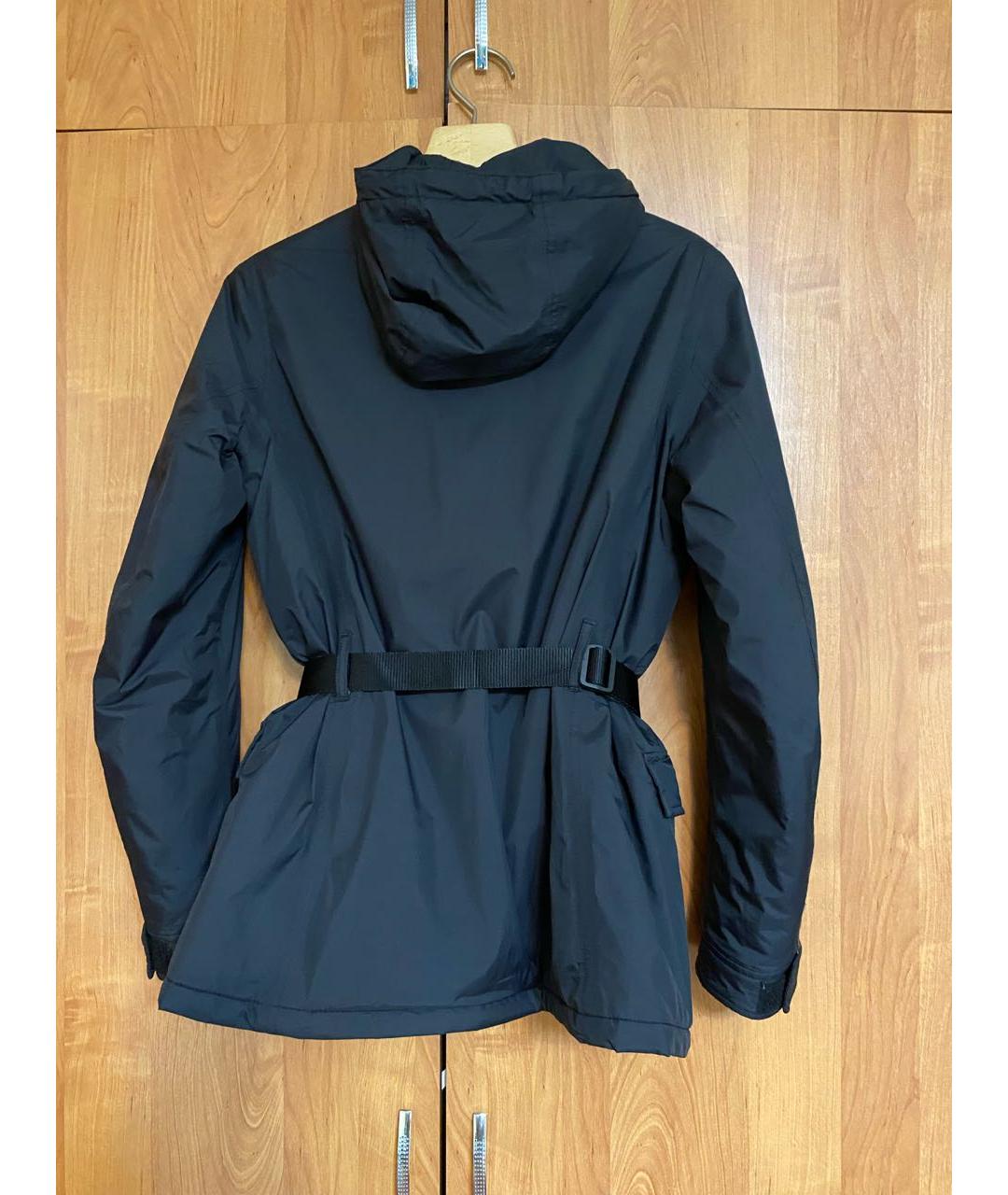 PRADA Черный полиэстеровый пуховик, фото 2