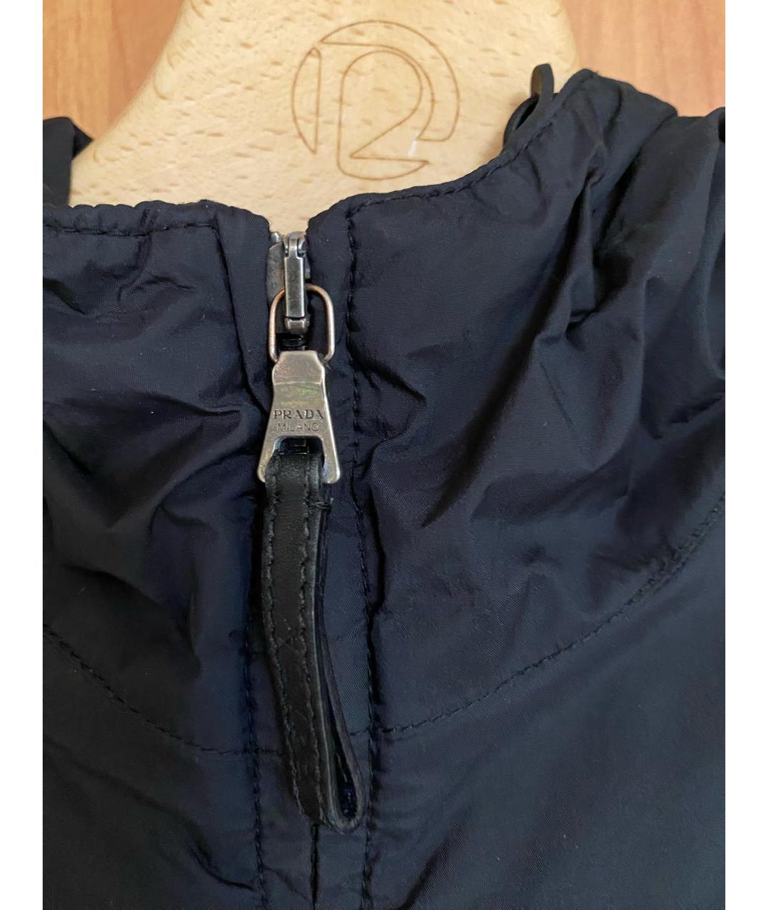 PRADA Черный полиэстеровый пуховик, фото 6