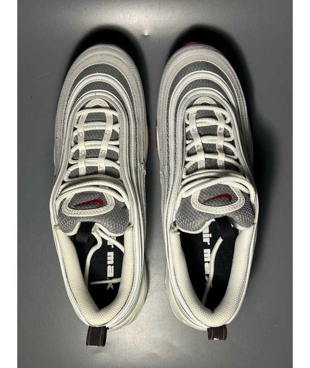 NIKE Белые текстильные низкие кроссовки / кеды, фото 3